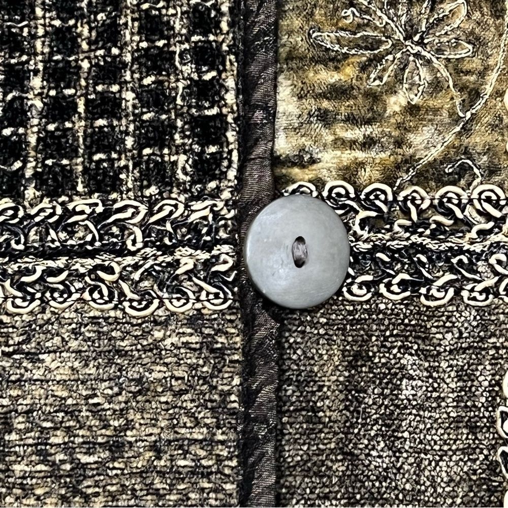 Flashback Velour Patchwork Blazer Jacket Size Sma… - image 9